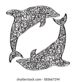 Dolphin with ornament