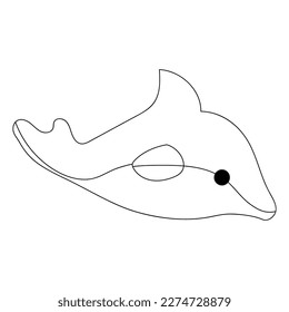 Dolphin painting. dolphin cartoon Sea animals. Sea fish. Line art. Drawing and painting.