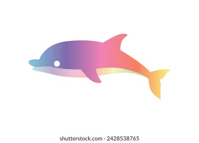 Dolphin Pastel Metallic Aufkleber Design