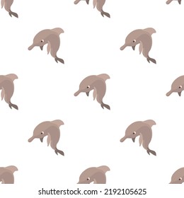 Dolphin pattern seamless background texture repeat wallpaper geometric vector