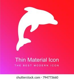 Dolphin red and pink gradient material white icon minimal design