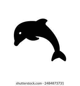dolphin sea icon solid style