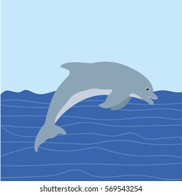 dolphin sea illustration