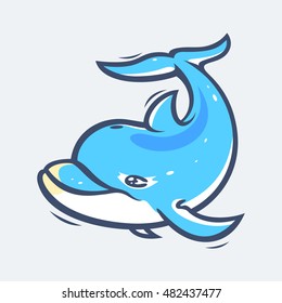 Dolphin sea life vector illustration