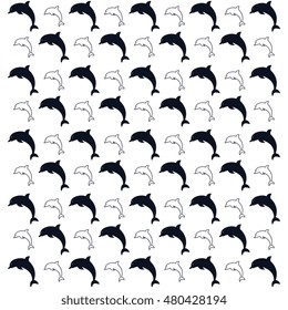 dolphin sea world life isolated vector illustration eps 10