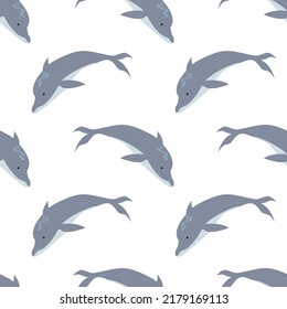 Dolphin seamless pattern background ,Transparency.