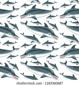 A dolphin seamless pattern illustration