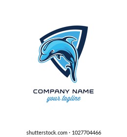 dolphin with shape logo