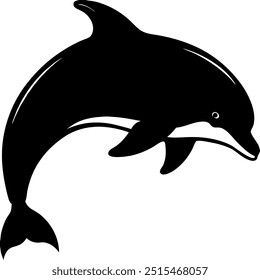 Dolphin silhouette, Black and White