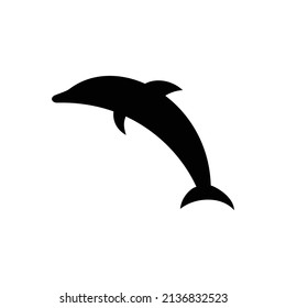 Dolphin silhouette flat design vector