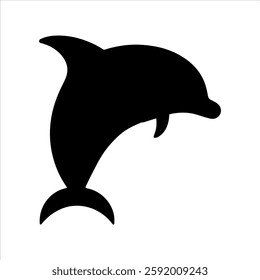 Dolphin Silhouette icon vector design.