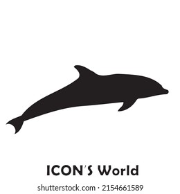 Dolphin silhouette. Dolphin icon.Vector iustration eps10.