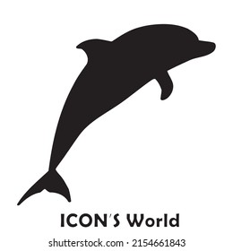 Dolphin silhouette. Dolphin icon.Vector iustration eps10.