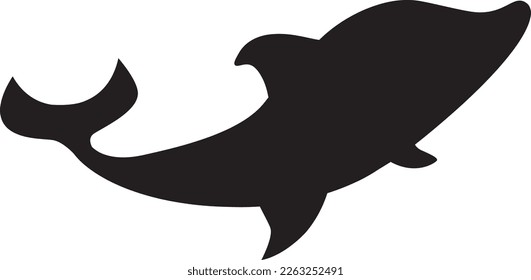 Dolphin silhouette logo vector illustration