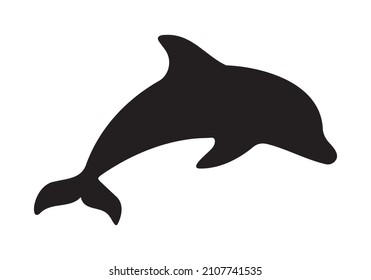 Dolphin silhouette Sea mammal template