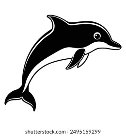 Dolphin silhouette Vector Art Design