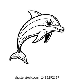 Dolphin silhouette vector design arts
