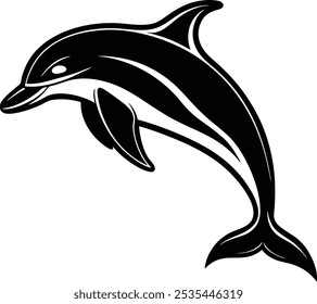 Vector de la silueta del delfín - Ilustraciones elegantes de los animales marinos para los Diseños temáticos del océano