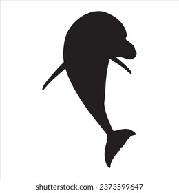 Dolphin silhouette vector illustration. Dolphin silhouette

