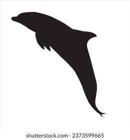 Dolphin silhouette vector illustration. Dolphin silhouette
