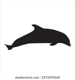 Dolphin silhouette vector illustration. Dolphin silhouette
