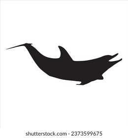 Dolphin silhouette vector illustration. Dolphin silhouette
