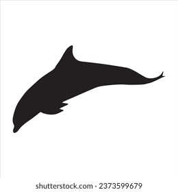 Dolphin silhouette vector illustration. Dolphin silhouette
