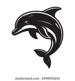 Dolphin silhouette vector illustration art design 