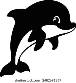 dolphin silhouette vector illustration design 