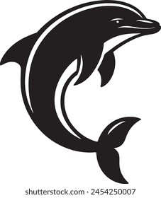 Dolphin Silhouette Vector Illustration Image