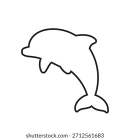Dolphin, Dolphin Silhouette Vektor, Dolphin Logo Outline Illustration, Dolphin Form.
