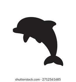 Dolphin, Dolphin Silhouette Vektor, Dolphin Logo Outline Illustration, Dolphin Form.