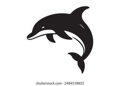 dolphin silhouette vector style art
