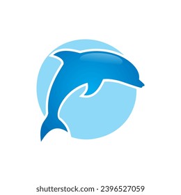 dolphin simple icon vector logo