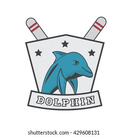 Dolphin sport logo template