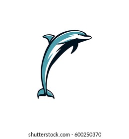 Dolphin sports logo on white background