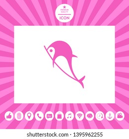 Dolphin symbol icon. Element for your design