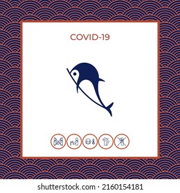 Dolphin symbol icon. Element for your design