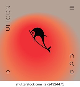 Icono de símbolo de delfín. Elemento para su diseño
