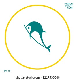 Dolphin symbol icon. Graphic elements for your design