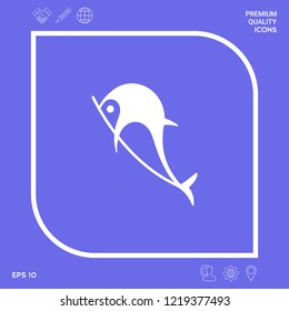 Dolphin symbol icon. Graphic elements for your design
