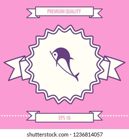 Dolphin symbol icon. Graphic elements for your design