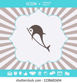 Dolphin symbol icon. Graphic elements for your design