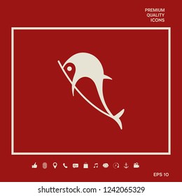 Dolphin symbol icon. Graphic elements for your design