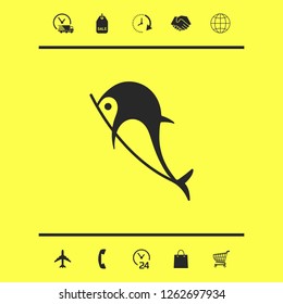 Dolphin symbol icon. Graphic elements for your design