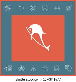 Dolphin symbol icon. Graphic elements for your design