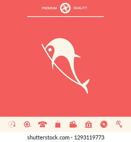 Dolphin symbol icon. Graphic elements for your design