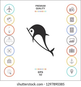 Dolphin symbol icon. Graphic elements for your design