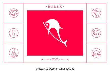 Dolphin symbol icon. Graphic elements for your design