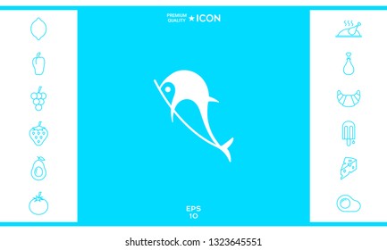 Dolphin symbol icon. Graphic elements for your design